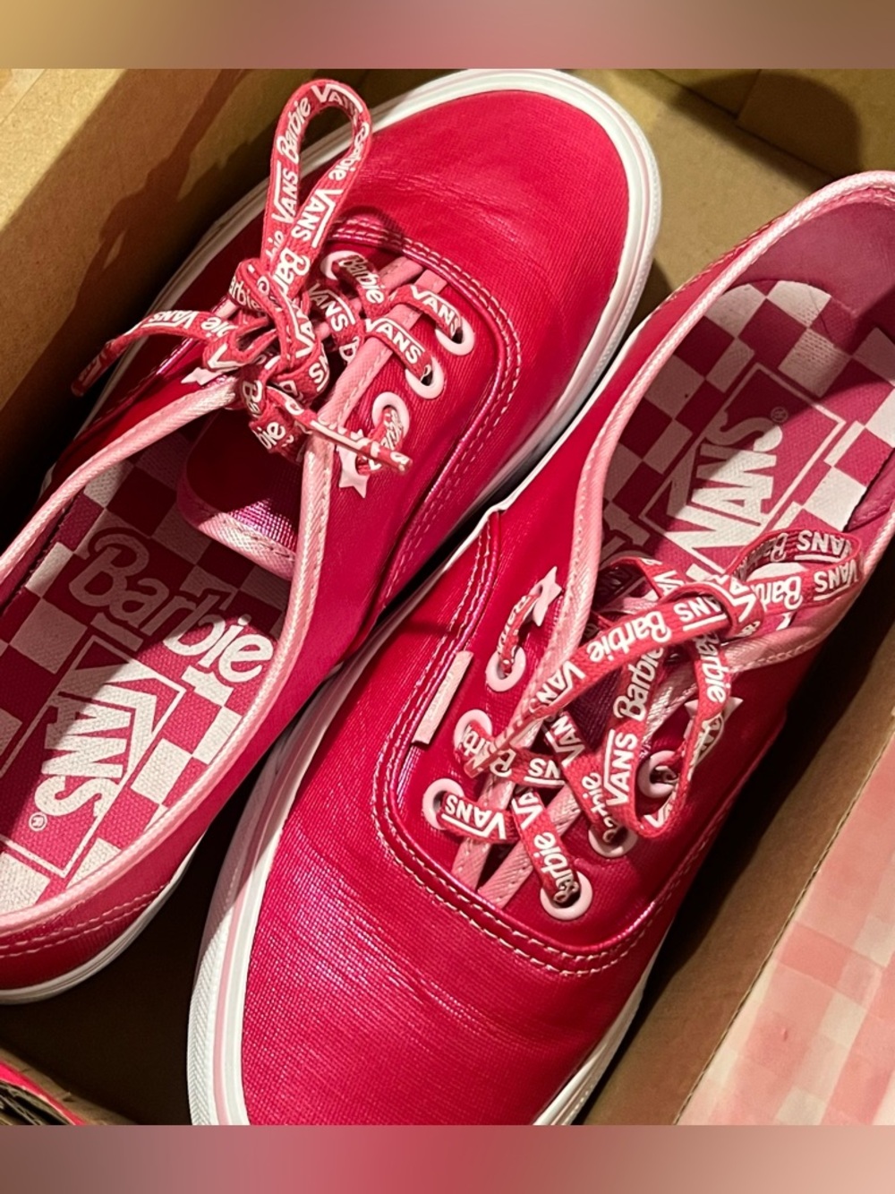 Vans x Barbie Platform Sneakers Pink Metallic | 7 | EUC | Limited Edition ‼️ - Picture 12 of 15